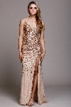 Main image of Sweetheart Neckline Sequin Prom Gown
