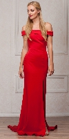 Main image of Off-The-Shoulder Formal Prom Dress