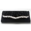 Main image of Pleated Eveing Bag with Rhinestones Trim