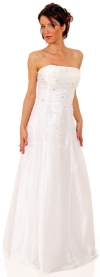Main image of Criss Crossed Off-Shouldered Beaded Prom Dress