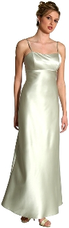 Satin Full Length Formal Bridesmaid Dress without Jacket