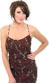 Straight Formal Prom Dress Beaded on Silk in Closeup