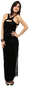 Front Keyhole with Open Back Fully Beaded Formal Gown in alternative image