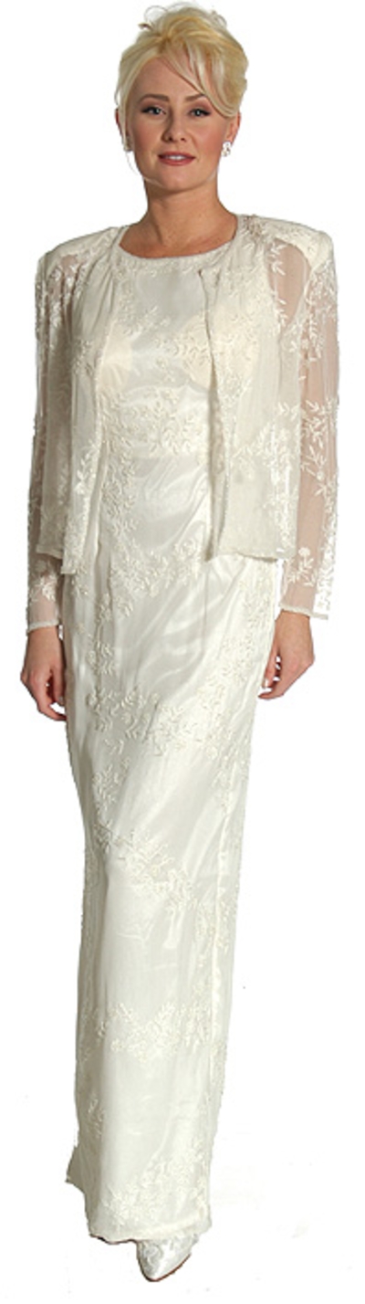 Handbeaded Full Dress with Jacket