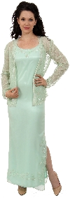 Long Formal Beaded Dress with Matching Jacket  with Jacket