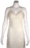Floral Beaded Formal Dress in Ivory color