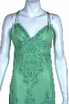 Floral Beaded Formal Dress in closeup