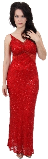 Main image of Fully Beaded Slim Cut Formal Dress
