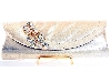 Main image of Satin Evening Bag with Studded Brooche in Gold