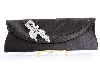 Main image of Satin Evening Bag with Studded Brooche in Purple