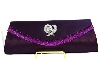 All Occasion Satin Evening Bag in Purple