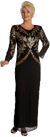 Main image of Hand Beaded Full Length Formal Dress