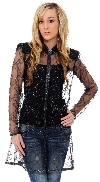 Main image of Long Beaded and Netted See-Through Jacket