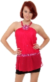 Main image of Beaded Patchwork Dual Strapped Halter Top