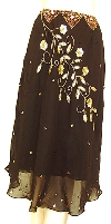 Bead Embellished Skirt  in Brown