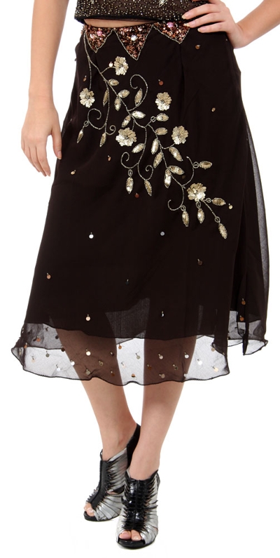 Bead Embellished Skirt