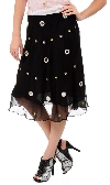 Main image of Embellished Circles Knee Length Skirt