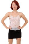 Net Top with Multi-color Beadwork in White