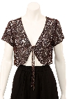 Main image of Hand Beaded Net Floral Jacket