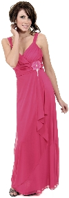 Main image of Elegant Wrap Around Shirred Bridesmaid Dress