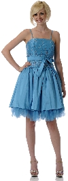 Main image of Spaghetti Beaded Short Party Dress