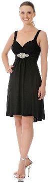 Main image of Ruched Overlap Bust Short Formal Party Dress