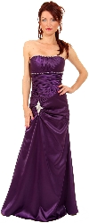 Main image of Ruched Bejeweled Fitted Formal Evening Dress