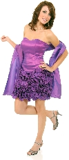 Short Flirty Ruffled Party Prom Dress in alternative image