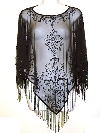 Main image of Hand Beaded Mesh Poncho