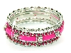 Main image of Set of 4 Fuchsia Accented Bangles Bracelets