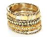 Main image of Set of 9 Gold Bangle Bracelets