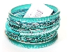 Main image of Set of 15 Turquoise Colored Bangle Bracelets