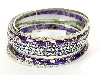 Main image of Set of 7 Purple/Silver Bangles Bracelets