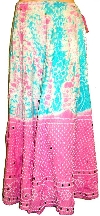 Main image of Tie & Dye Long Sequined Skirt with Drawstring