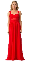 Main image of Sweetheart Neck Pleated Bust Long Bridesmaid Dress
