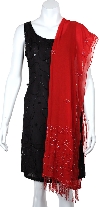 Main image of Hand Beaded Floral Print Scarf