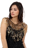 Main image of Black Beaded Collar Scarf