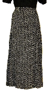 Main image of Diamond Print Long Polyester Skirt