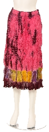 Main image of Tie & Dye Crinkled Pink Multi Skirt