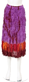 Main image of Tie & Dye Crinkled Purple Multi Skirt
