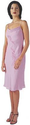 Beaded Chiffon Short Formal Dress in Lilac color