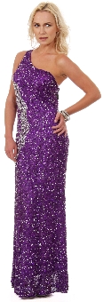 Long Sequin Formal Formal Dress with Rhinestones Waist. 10139.