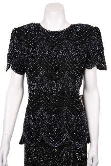 Symmetrical Hand Beaded Blouse. 4393.