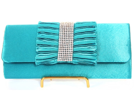 Ruffled Bow Evening Bag. hy5110-gr.