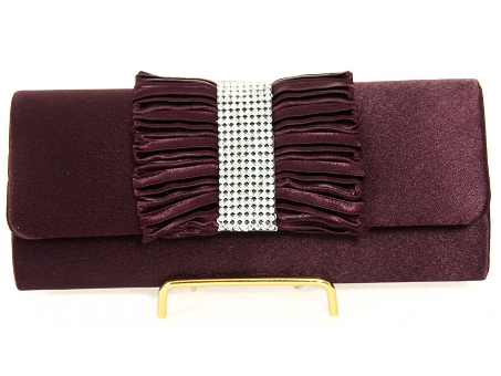 Ruffled Bow Evening Bag. hy5110-ppl.