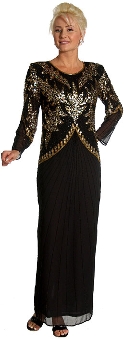 Hand Beaded Full Length Formal Dress. kd121.