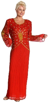 Hand Beaded Long Formal Dress. kd133.