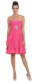 Strapless Ruched Short Graduation Graduation Graduation Dress. s605-1.